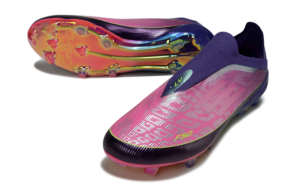 F50 Laceless Lamine Yamal 2 FG - Violet/Rose/Jaune Fluo – Image 7