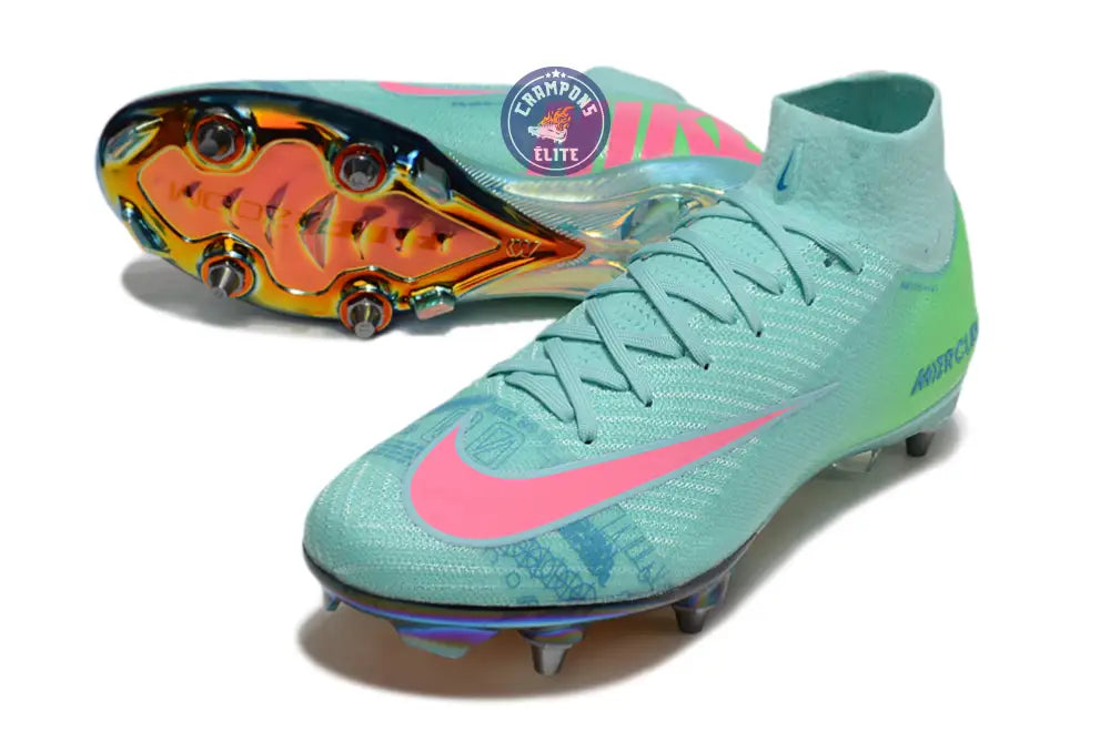 Air Zoom Mercurial Superfly 10 SG Cosmic Speed 2 - Turquoise/Noir ÉDIT – Image 2
