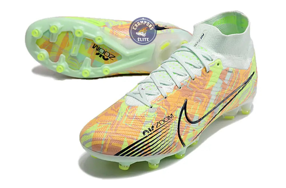 Air Zoom Mercurial Superfly 9 AG Bonded - Vert/Bleu/Orange – Image 2