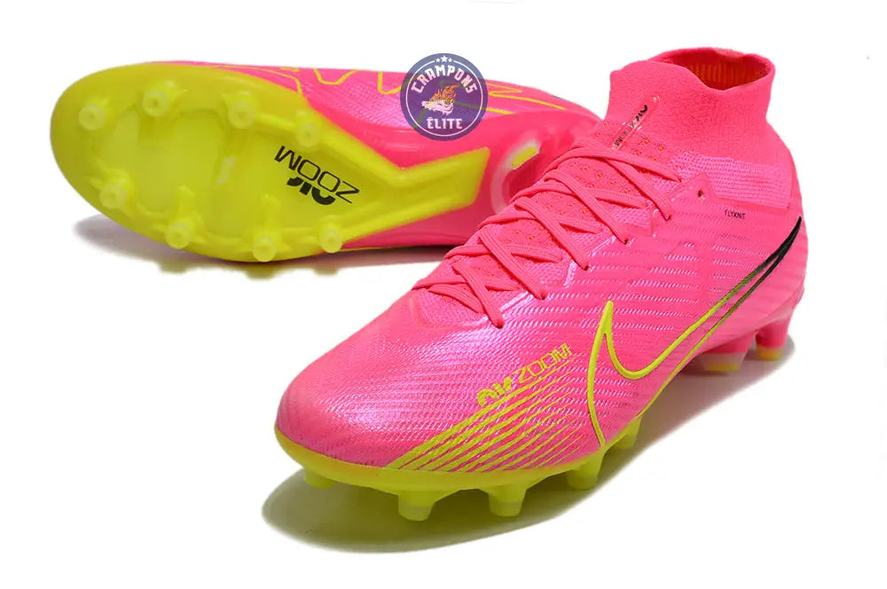 Air Zoom Mercurial Superfly 9 AG Luminous - Rose/Jaune Fluo/Gris – Image 2