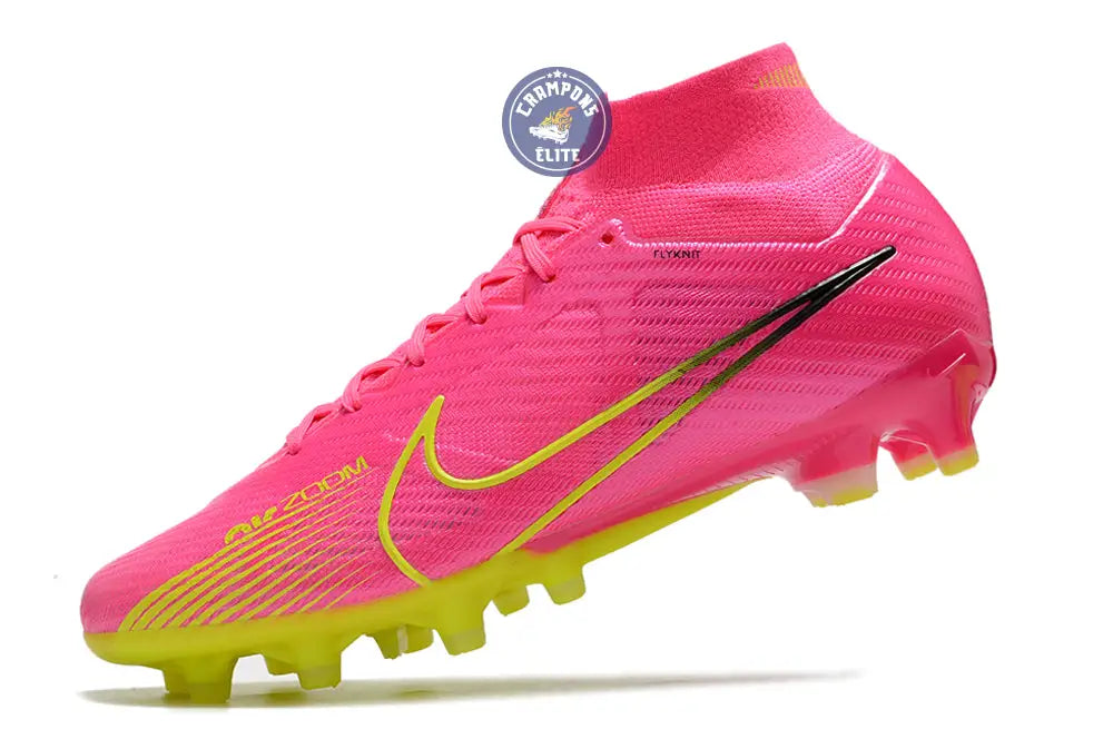 Air Zoom Mercurial Superfly 9 AG Luminous - Rose/Jaune Fluo/Gris – Image 4