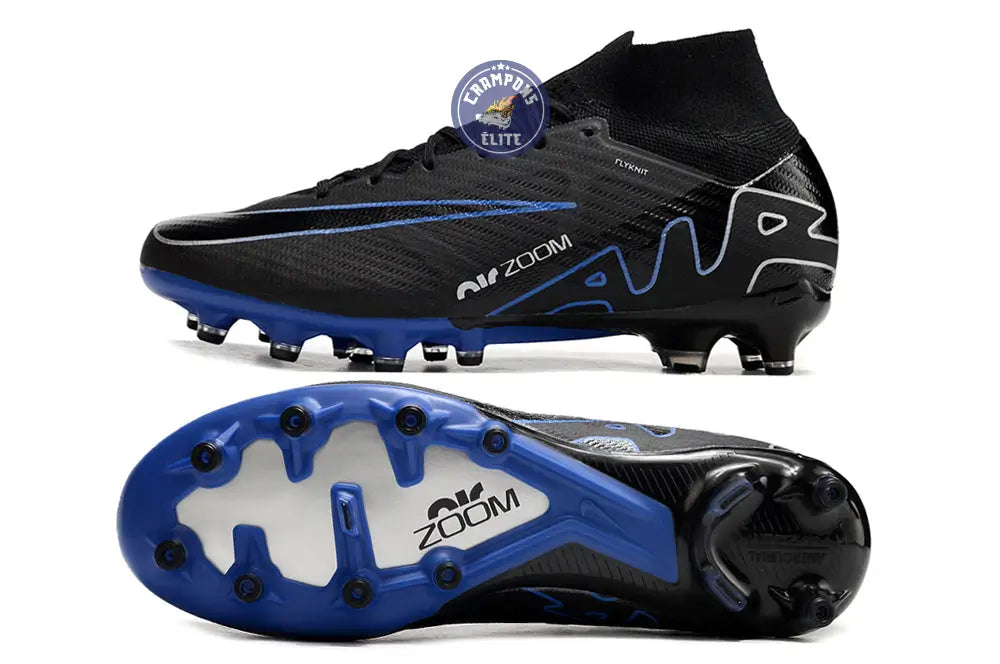 Air Zoom Mercurial Superfly 9 AG Shadow - Noir/Chrome/Bleu