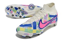 Alternative view of Air Zoom Mercurial Superfly 9 SG - Blanc/Vert/Bleu/Jaune/Rose