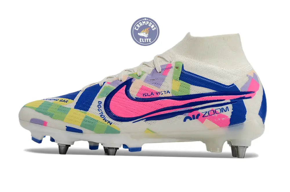 Air Zoom Mercurial Superfly 9 SG - Blanc/Vert/Bleu/Jaune/Rose – Image 5