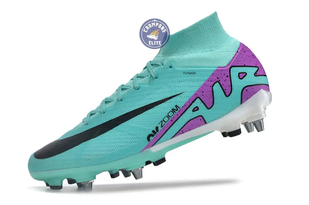 Air Zoom Mercurial Superfly 9 SG-PRO Peak Ready - Turquoise/Rose/Noir/ – Image 4