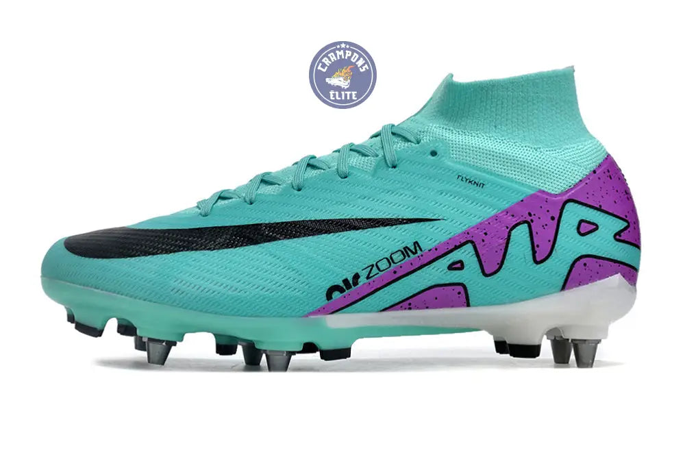 Air Zoom Mercurial Superfly 9 SG-PRO Peak Ready - Turquoise/Rose/Noir/ – Image 5