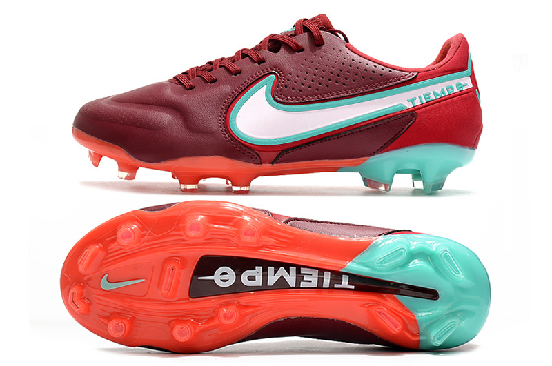 Tiempo 9 Elite FG Bordeaux/Blanc/Turquoise – Image 4