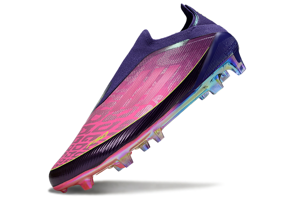 F50 Laceless Lamine Yamal 2 FG - Violet/Rose/Jaune Fluo – Image 2