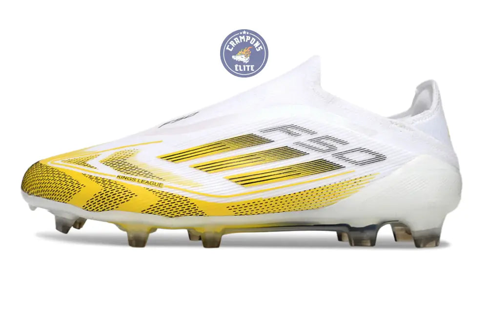F50 Elite Laceless FG - Blanc/Jaune/Noir – Image 5
