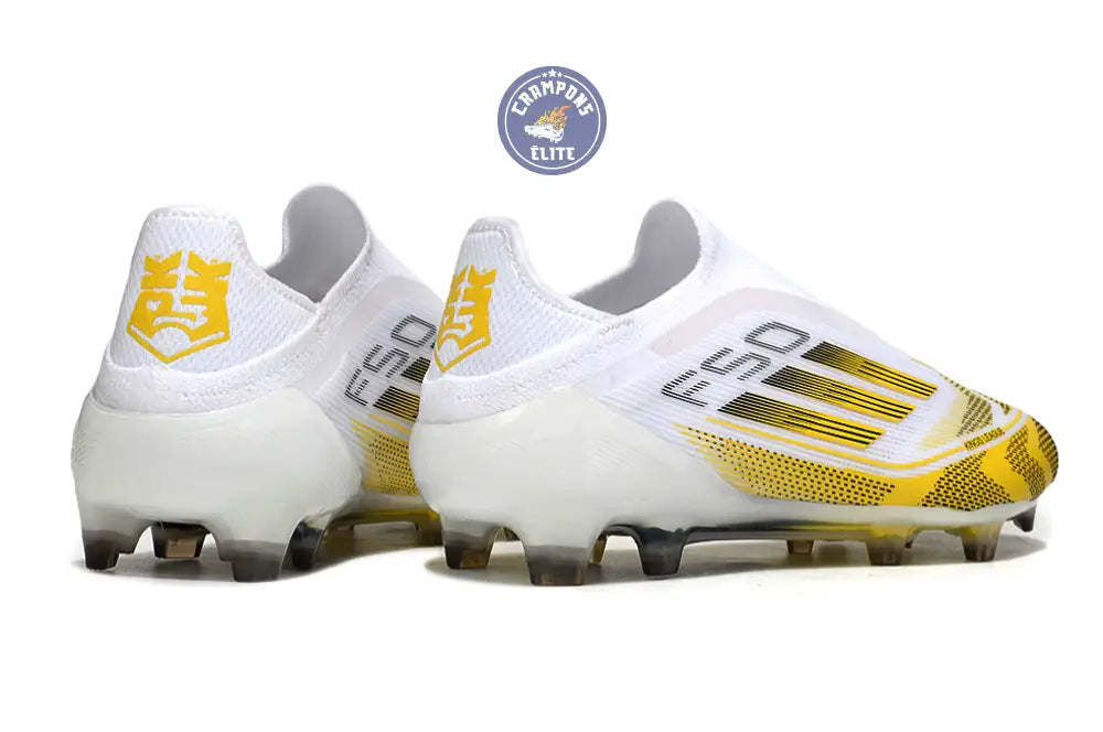 F50 Elite Laceless FG - Blanc/Jaune/Noir – Image 6