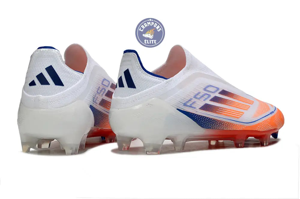 F50 Elite Laceless FG - Blanc/Orange/Bleu – Image 6