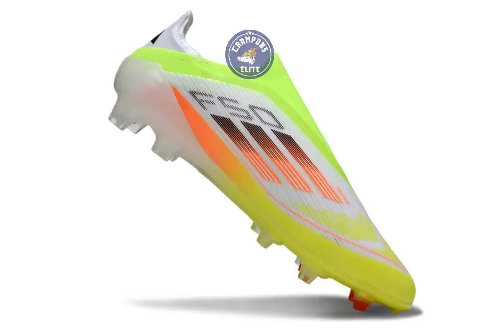 F50 Elite Laceless FG - Blanc/Orange/Vert/Jaune – Image 3