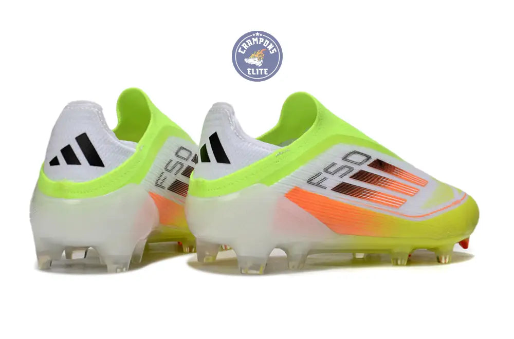 F50 Elite Laceless FG - Blanc/Orange/Vert/Jaune – Image 6