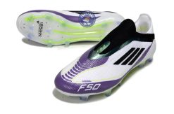 Alternative view of F50 Elite Laceless FG - Blanc/Violet/Vert