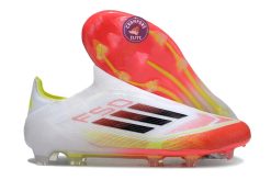 F50 Elite Laceless FG Pure Victory - Blanc/Lucid Red/Jaune