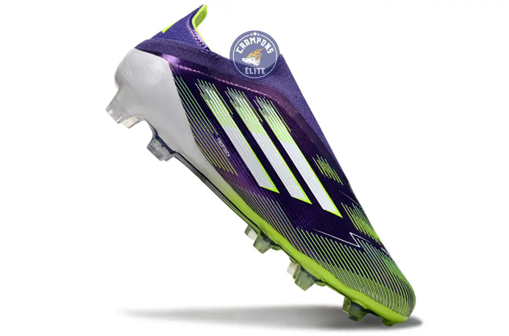 F50 Elite Laceless FG - Radiant Blaze- Violet/Vert/Blanc – Image 3