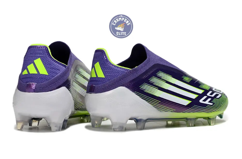 F50 Elite Laceless FG - Radiant Blaze- Violet/Vert/Blanc – Image 6