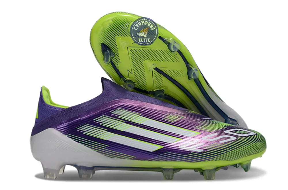 F50 Elite Laceless FG - Radiant Blaze- Violet/Vert/Blanc