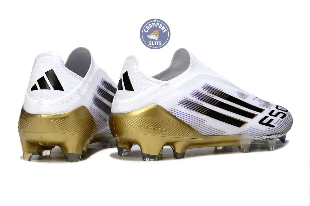 F50 Elite Laceless FG Road to Glory - Blanc/Noir/Doré – Image 6
