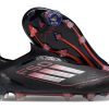 F50 Elite Laceless FG Stealth Victory - Noir/Argenté/Lucid Red