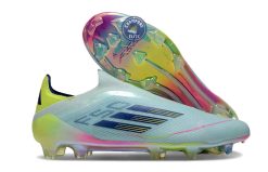 F50 Elite Laceless FG Stellar Icon - Almost Blue/Bleu/Jaune