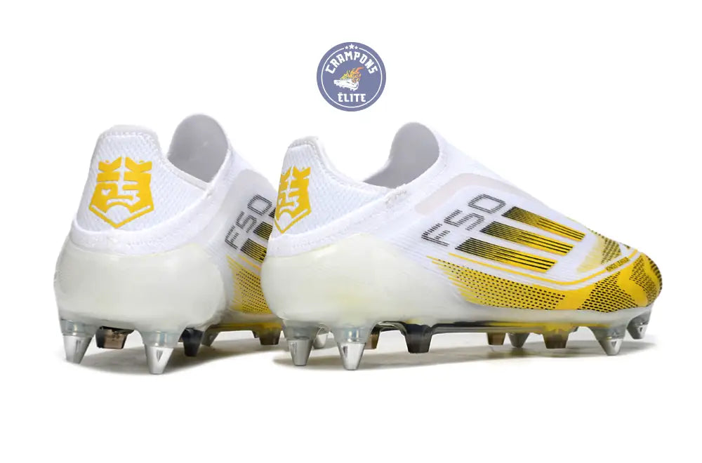 F50 Elite Laceless Kings League SG - Blanc/Jaune/Noir – Image 6