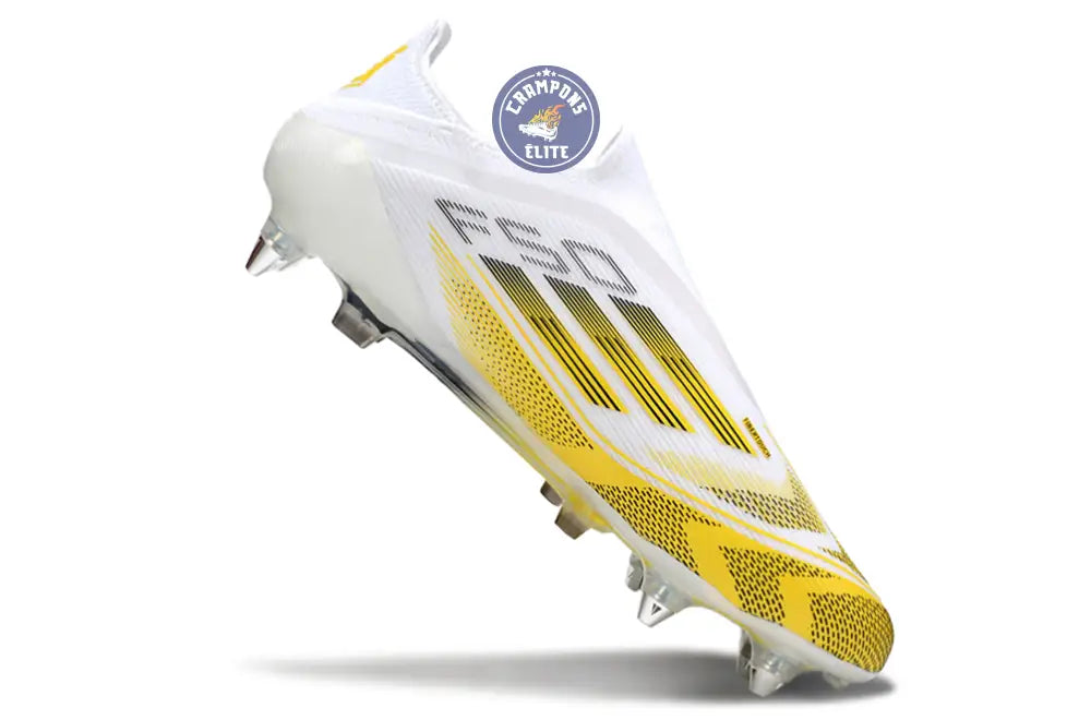 F50 Elite Laceless Kings League SG - Blanc/Jaune/Noir – Image 3