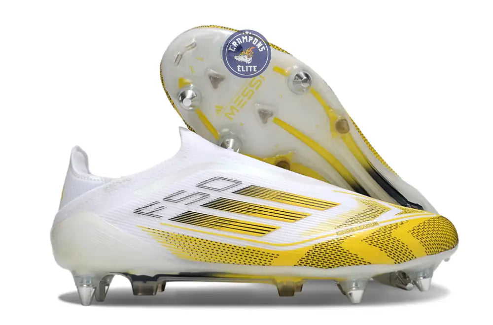 F50 Elite Laceless Kings League SG - Blanc/Jaune/Noir