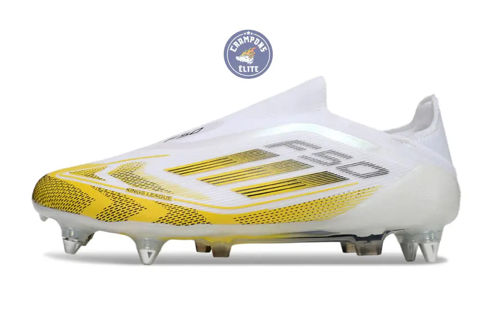 F50 Elite Laceless Kings League SG - Blanc/Jaune/Noir – Image 5