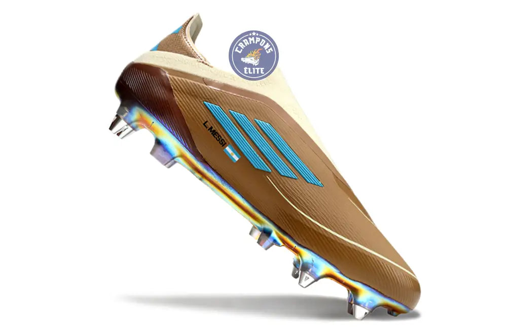 F50 Elite Laceless Messi X Bad Bunny SG - Cardboard/Blanc/Turquoise ÉD – Image 3