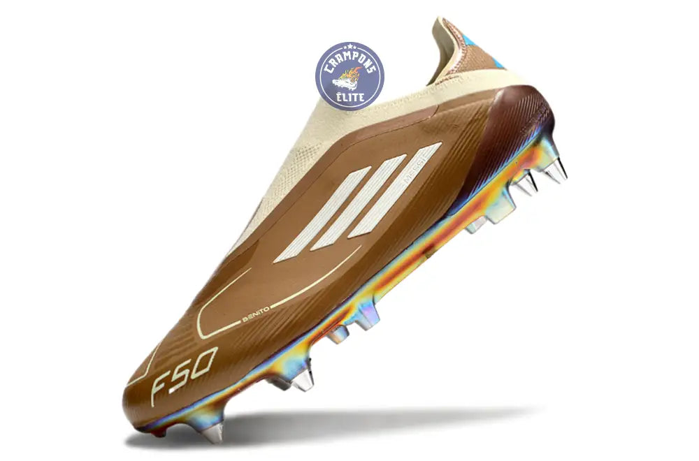 F50 Elite Laceless Messi X Bad Bunny SG - Cardboard/Blanc/Turquoise ÉD – Image 4