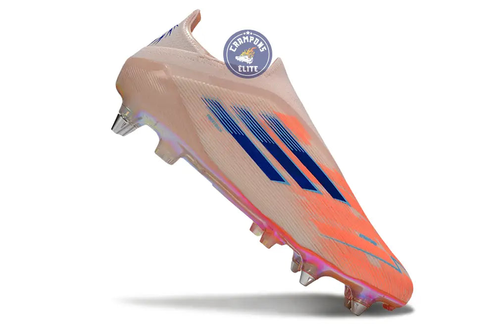 F50 Elite Laceless SG - Beige/Orange/Bleu – Image 4