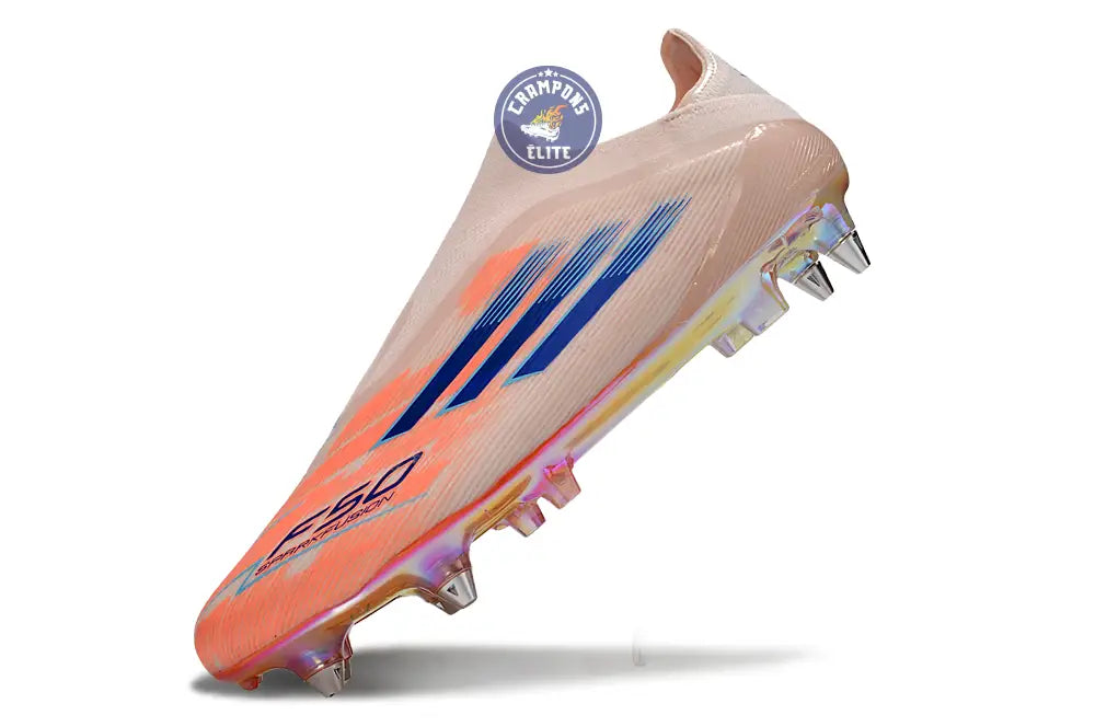 F50 Elite Laceless SG - Beige/Orange/Bleu – Image 5