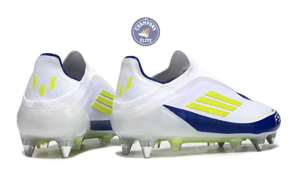 F50 Elite Laceless SG - Blanc/Bleu/Jaune Fluo – Image 6