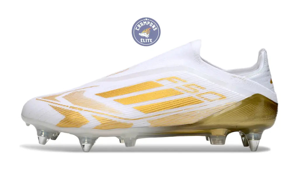 F50 Elite Laceless SG - Blanc/Doré – Image 5