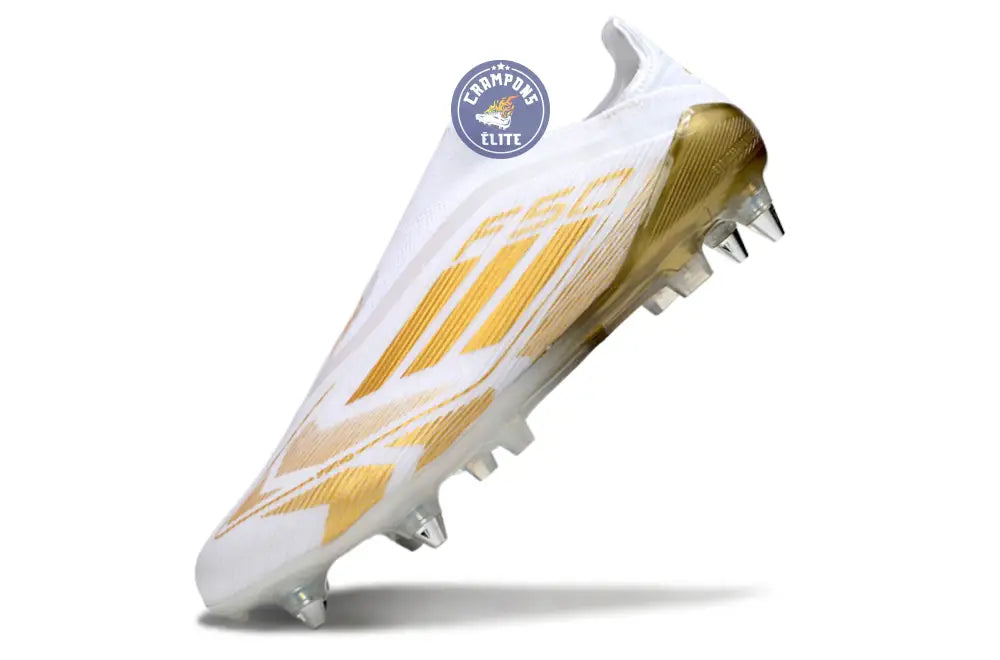 F50 Elite Laceless SG - Blanc/Doré – Image 4