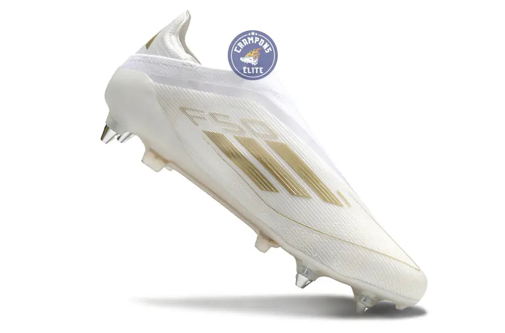 F50 Elite Laceless SG - Blanc/Doré – Image 3