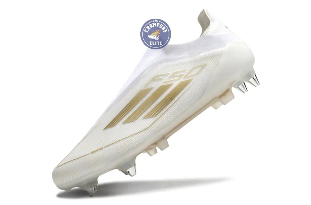 F50 Elite Laceless SG - Blanc/Doré – Image 4