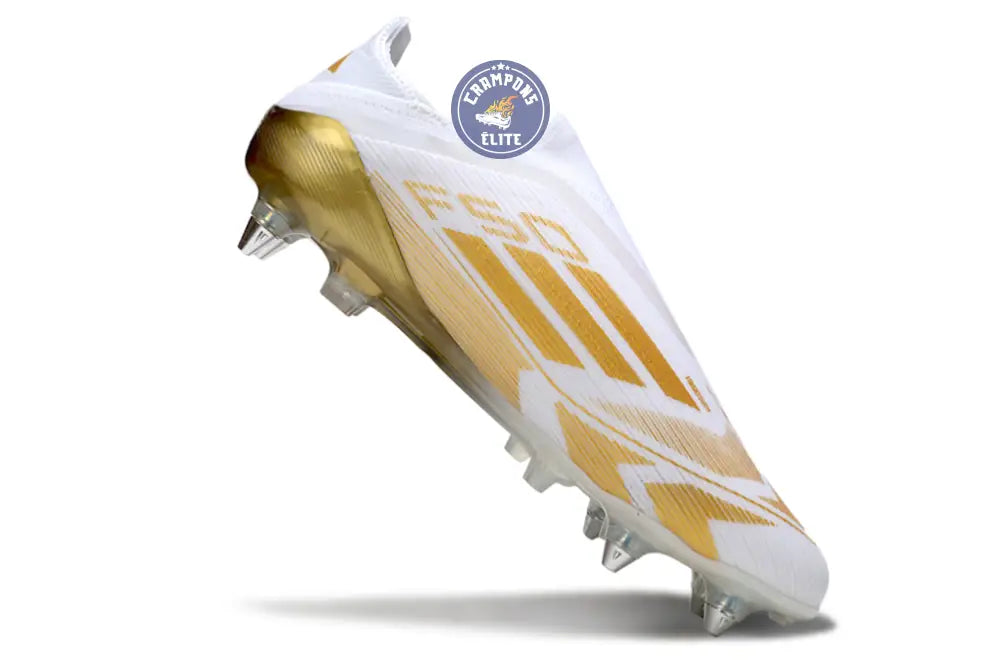 F50 Elite Laceless SG - Blanc/Doré – Image 3