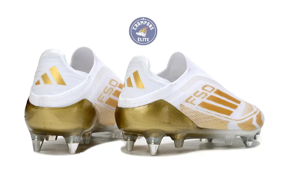 F50 Elite Laceless SG - Blanc/Doré – Image 6