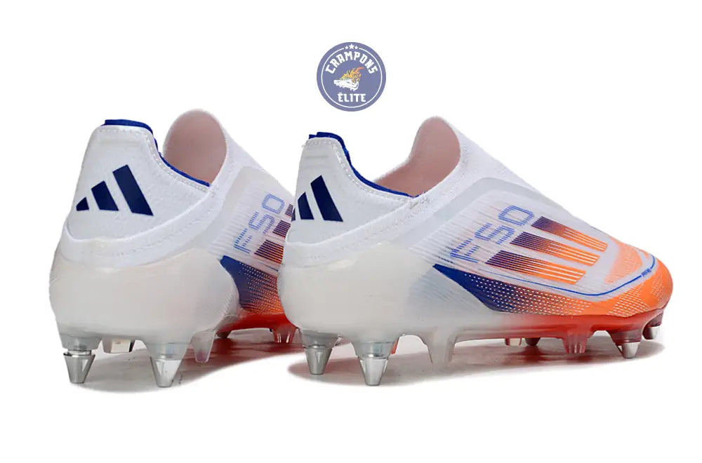 F50 Elite Laceless SG - Blanc/Orange/Bleu – Image 6