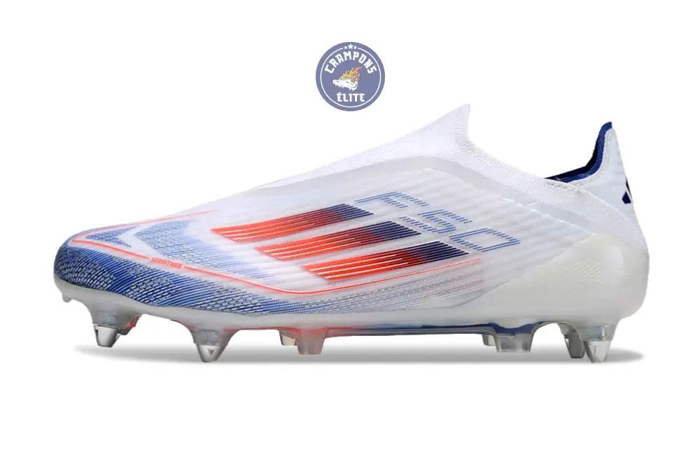 F50 Elite Laceless SG - Blanc/Rouge/Bleu – Image 5