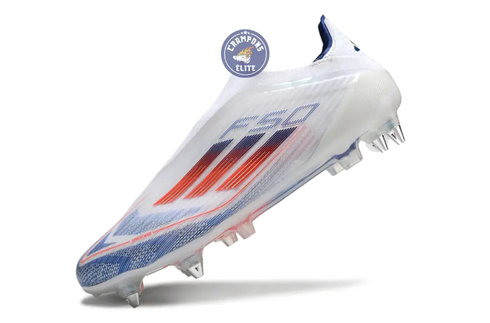 F50 Elite Laceless SG - Blanc/Rouge/Bleu – Image 4