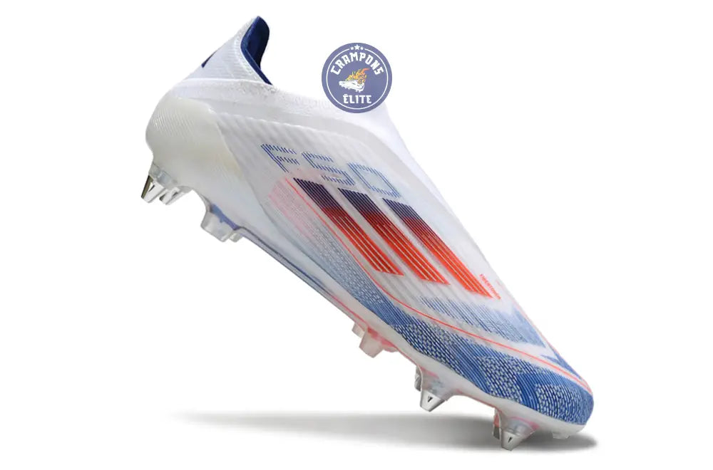 F50 Elite Laceless SG - Blanc/Rouge/Bleu – Image 3