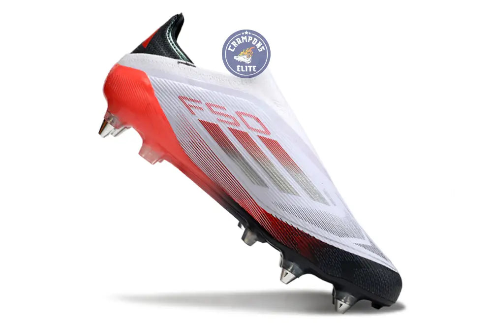 F50 Elite Laceless SG - Blanc/Rouge/Noir – Image 3