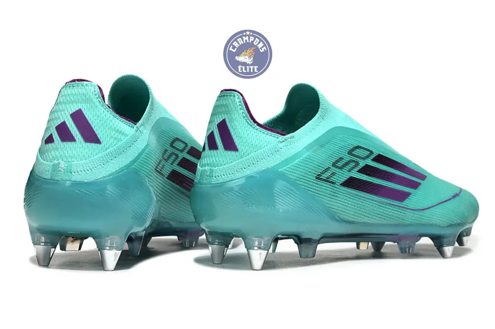 F50 Elite Laceless SG - Bleu Turquoise/Violet – Image 6