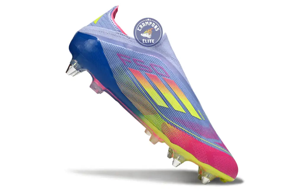 F50 Elite Laceless SG Celestial Victory - Blue Fusion/Vert/Rose – Image 3
