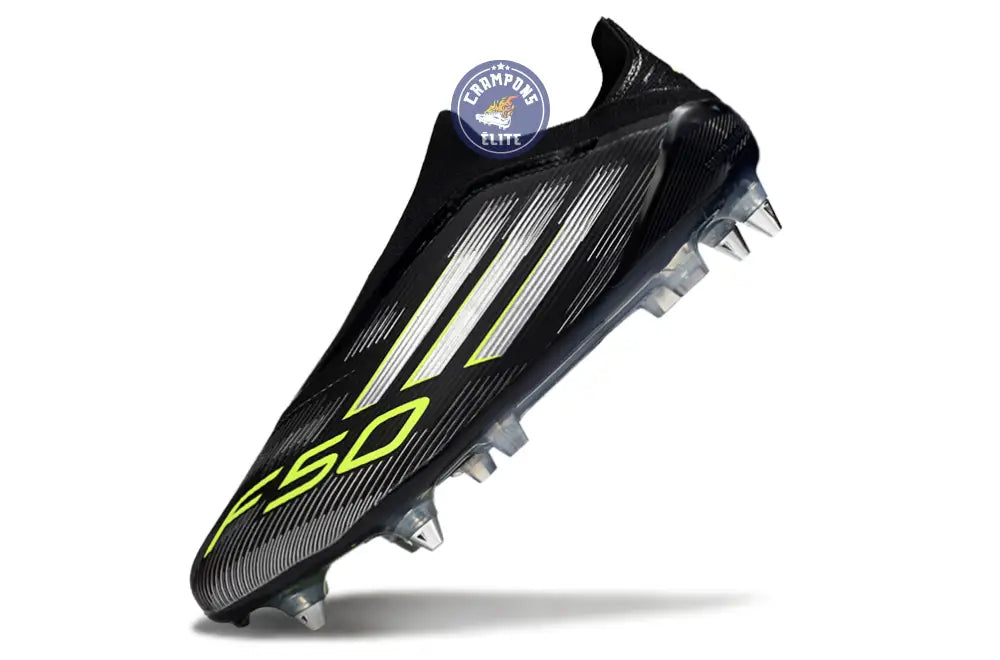 F50 Elite Laceless SG - Electric Stealth - Noir/Argenté/Jaune Fluo – Image 4