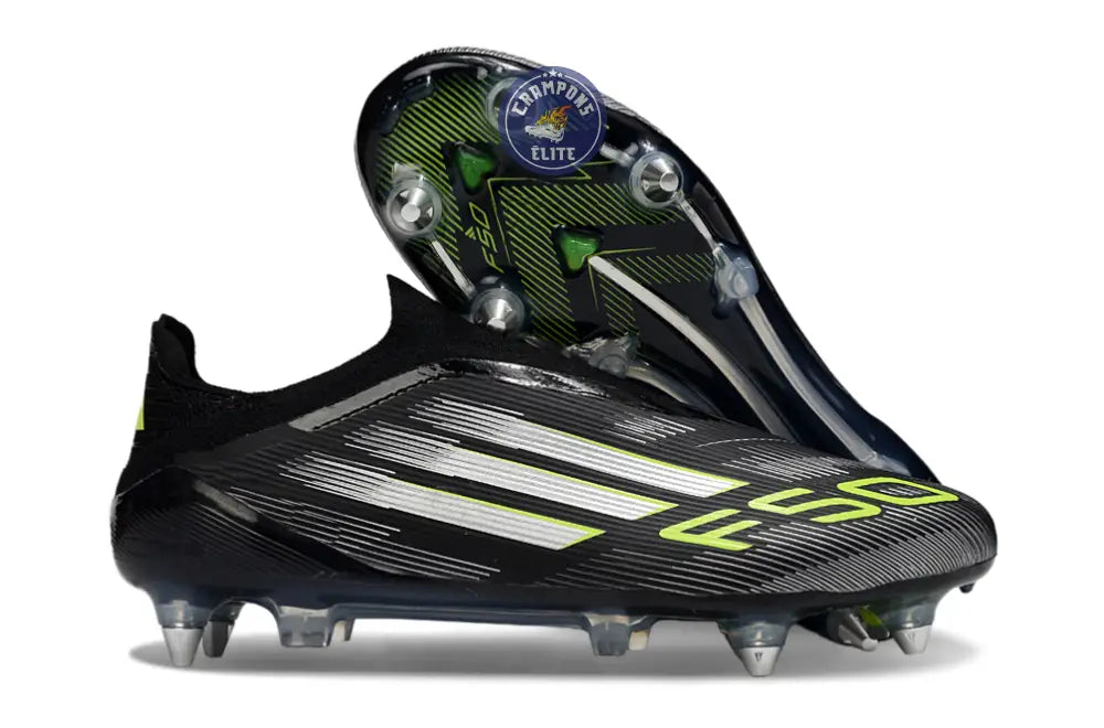 F50 Elite Laceless SG - Electric Stealth - Noir/Argenté/Jaune Fluo