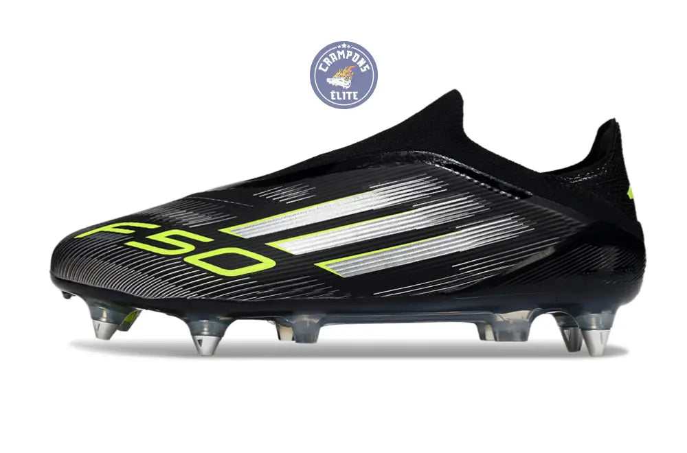 F50 Elite Laceless SG - Electric Stealth - Noir/Argenté/Jaune Fluo – Image 5